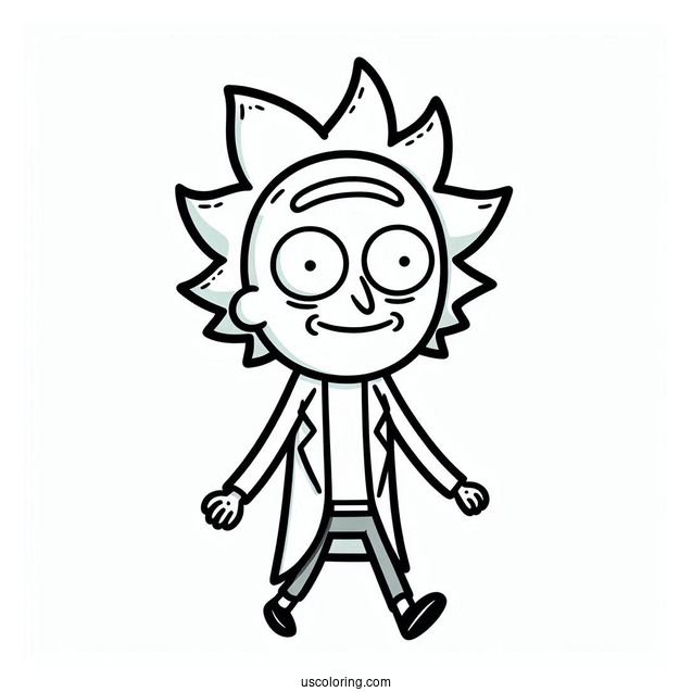 Rick and Morty Coloring Page Of Fun Noob Noob from Rick and Morty For Kids