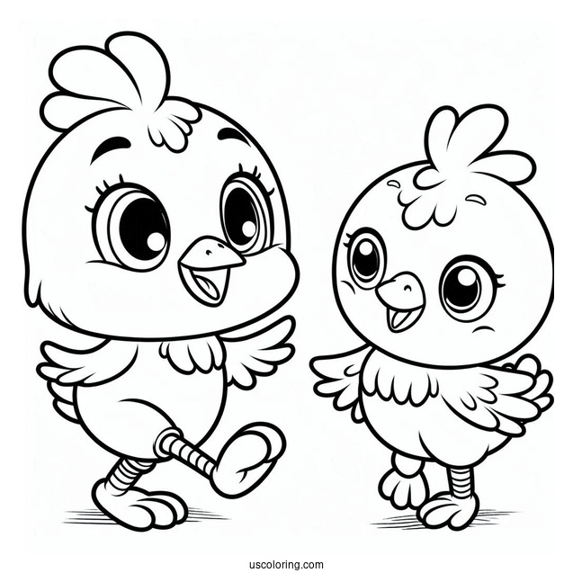 KickinChicken From Smiling Critters Coloring Page