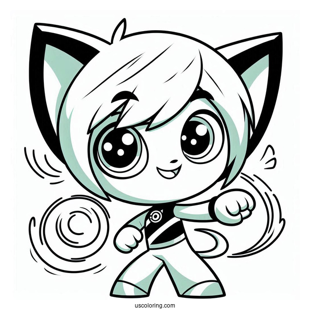 Ben 10 Coloring Page Of Cute Echo Echo For Preschoolers