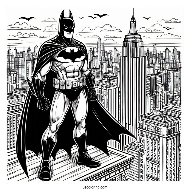 Dark Knight Batman Standing On Building