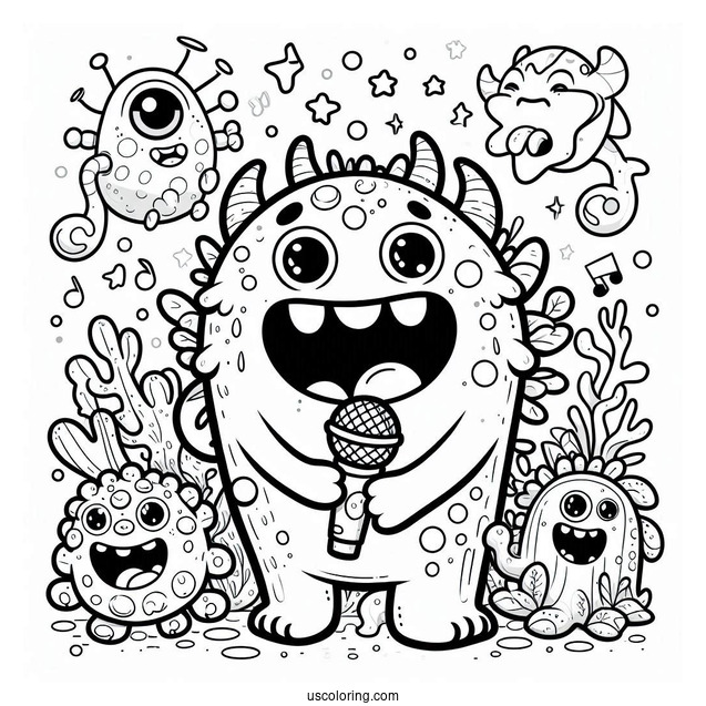 My Singing Monsters Coloring Page Of Easy Entbrat For Preschoolers