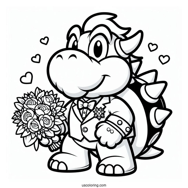 Bowser Dressed In Wedding Suit