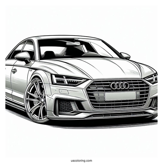 Audi A5 Sports Car Coloring Page