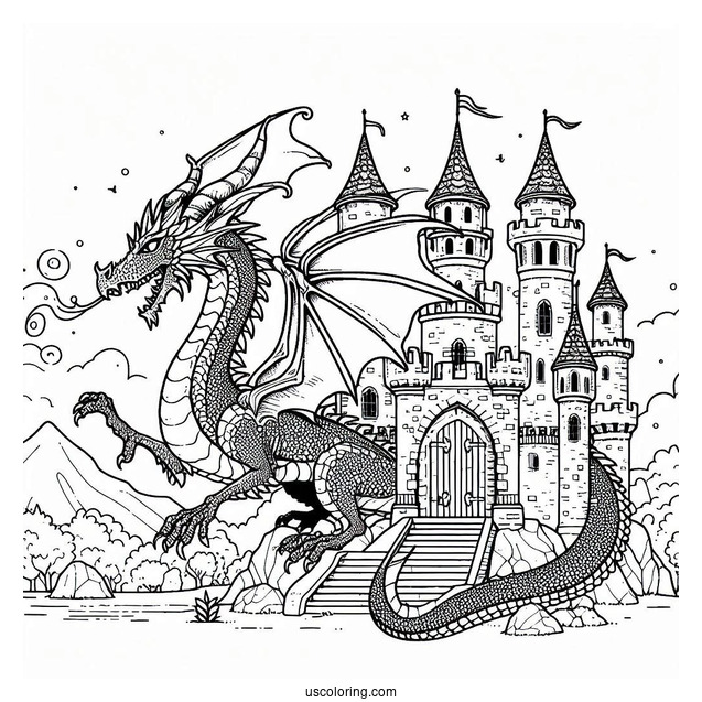 Dragon Protecting Castle
