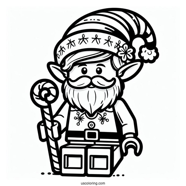 Lego Elf Coloring Picture For Kids