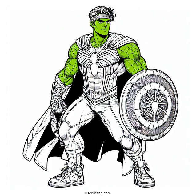Hulk And Spider Man Coloring Page