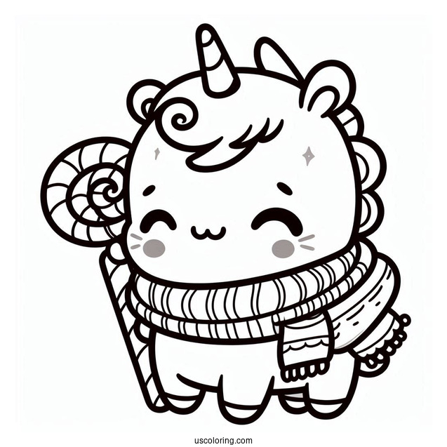 Kawaii North Pole Coloring Page Animals For Kids