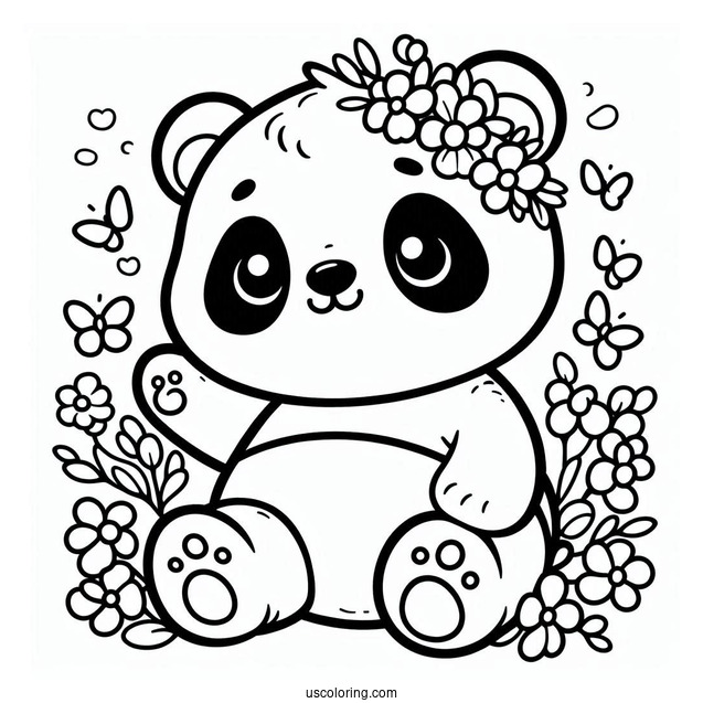 Easy Outline Of Panda To Color