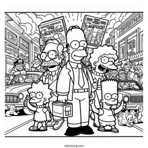 The Simpsons Movie Poster Coloring Sheet