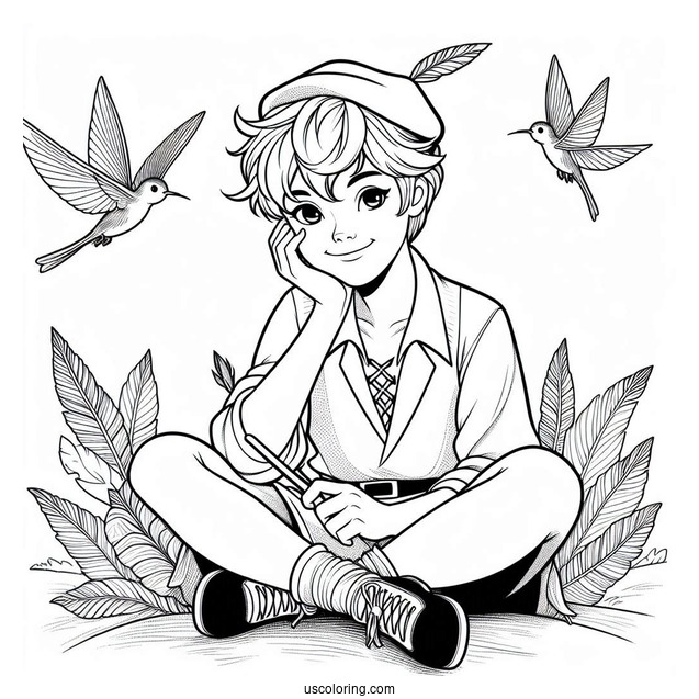 Peter Pan Coloring Page For Kids