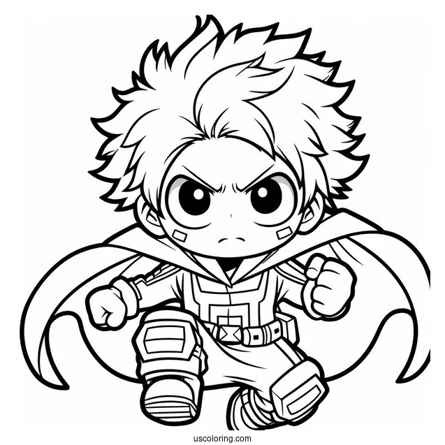 My Hero Academia Coloring Page Of Chibi Mirio Togata For Preschoolers