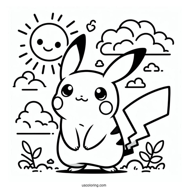 Cute Pikachu Standing Under The Sun