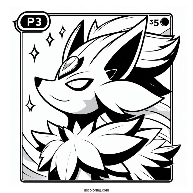 Zoroark Mind Jack Pokemon Card Coloring Page