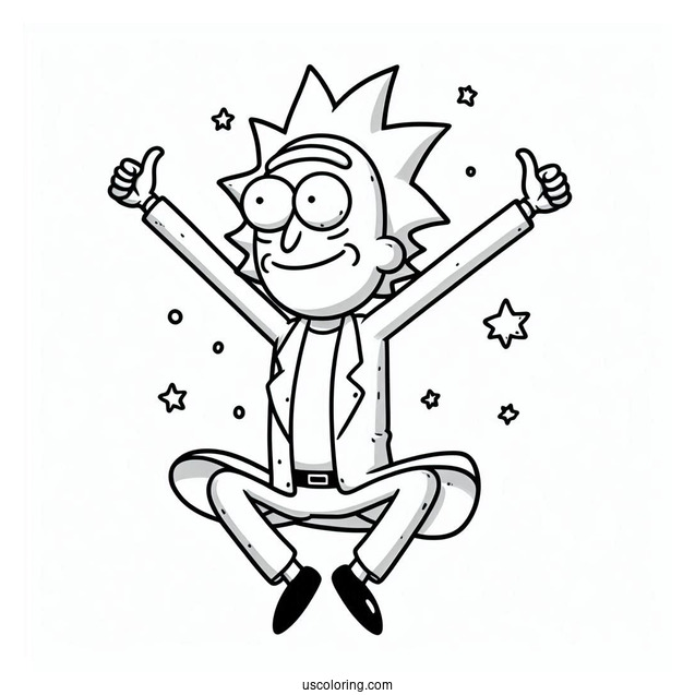 Rick and Morty Coloring Page Of Fun Noob Noob from Rick and Morty For Kids