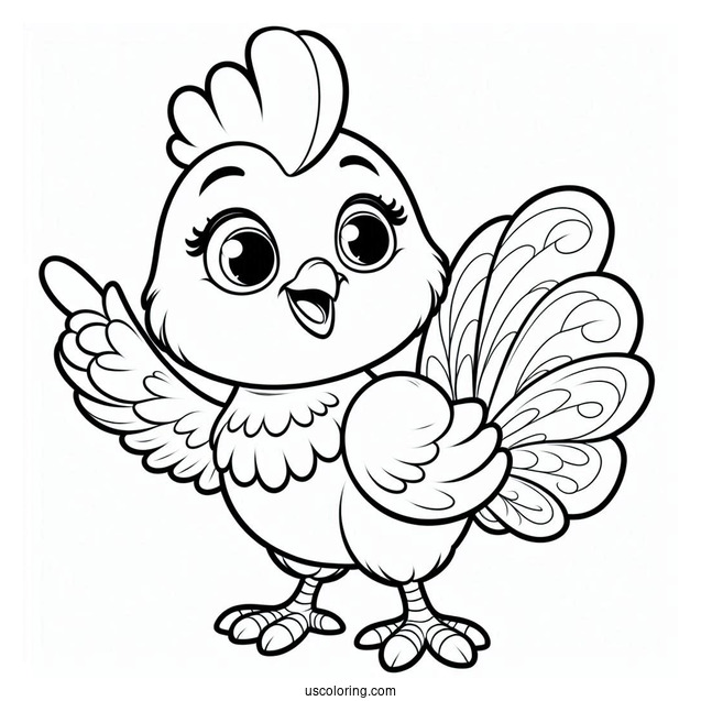 Coloring Page Of Ace Cluck From Chicken Little