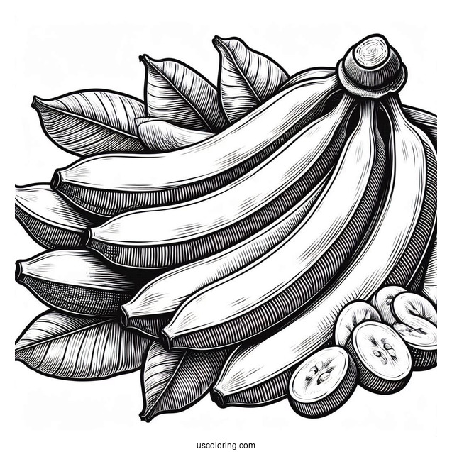 Cavendish Bananas Coloring Page