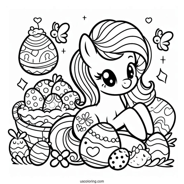 Easter My Little Pony Coloring Sheet