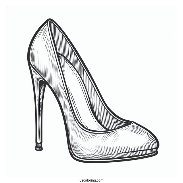 Toe Pump Heels Coloring In