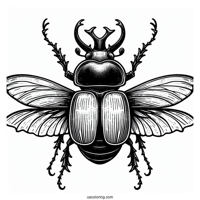 Goliath Beetle Coloring Page