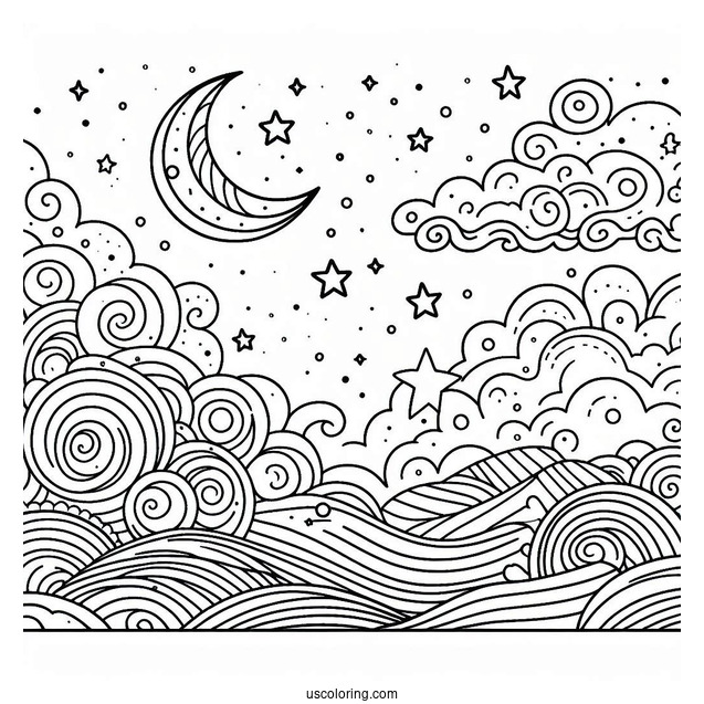 Sprunki Coloring Page Of Sky For Preschoolers