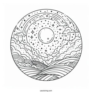 Sprunki Coloring Page Of Sky For Preschoolers
