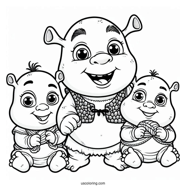 Shrek Babies Coloring Page