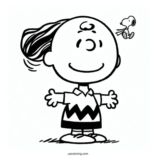 Simple Coloring Sheet Of Charlie Brown