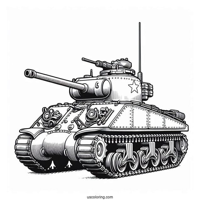 Easy M1A2 SEP U.S. Tank Coloring Sheet