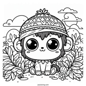 Jungle Book Coloring Page Of Kawaii Hathi Jr. For Preschoolers