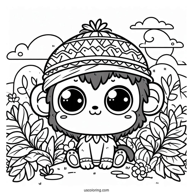 Jungle Book Coloring Page Of Kawaii Hathi Jr. For Preschoolers