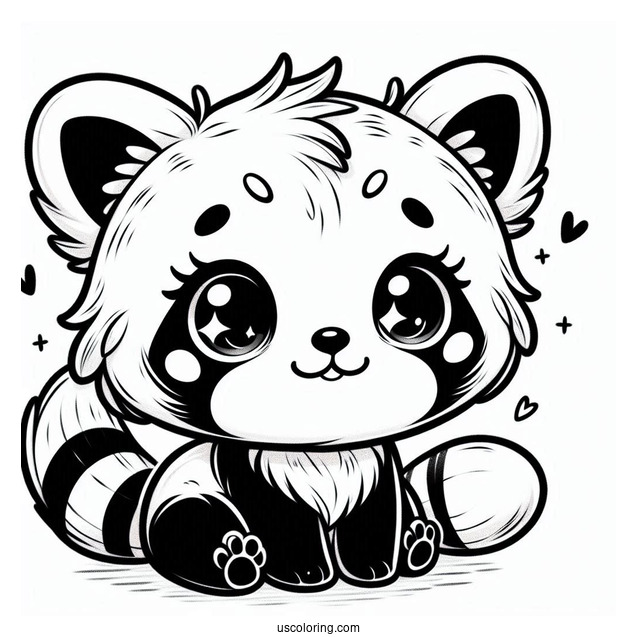 Adorable Kawaii Red Panda