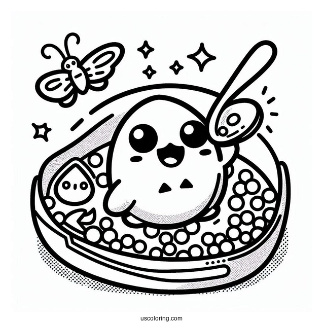 Feeding Tamagotchi Coloring Pages Pet