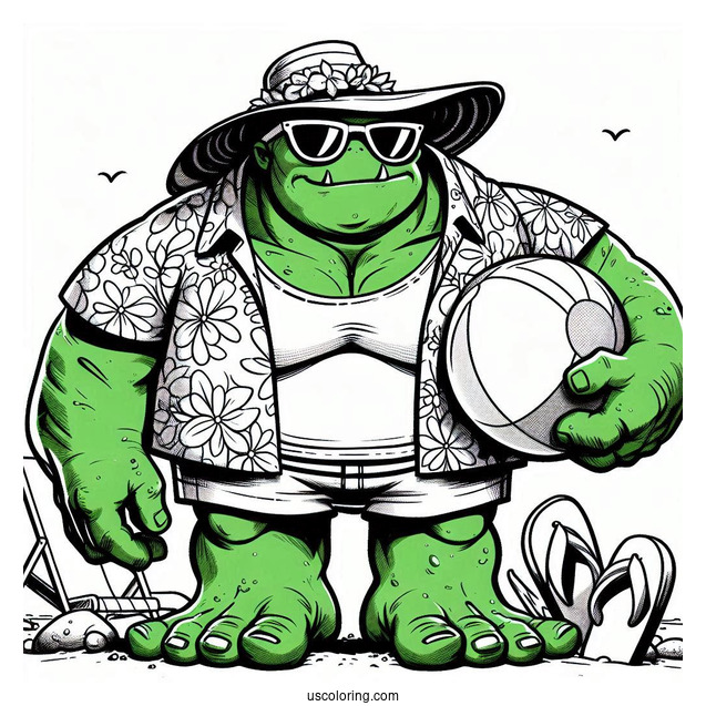 Vintage She Hulk Comic Coloring In