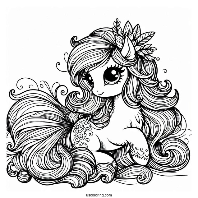 Ragamuffin With Rarity Coloring Page