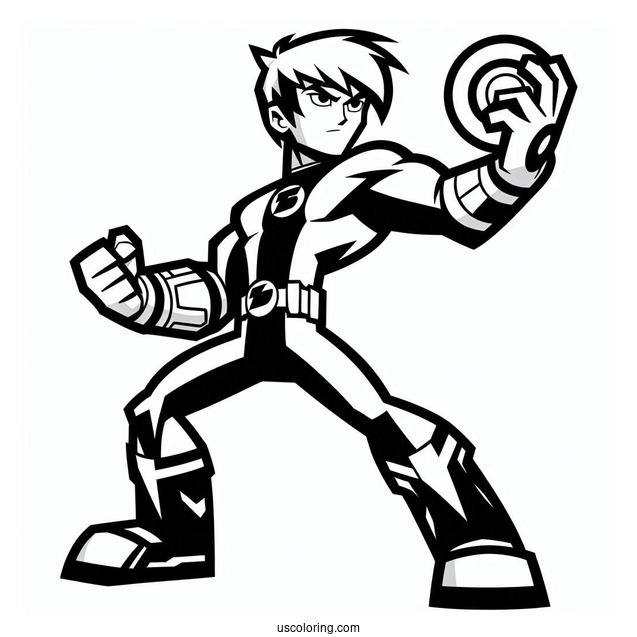 Ben 10 Coloring Page Of Simple Gax Outline