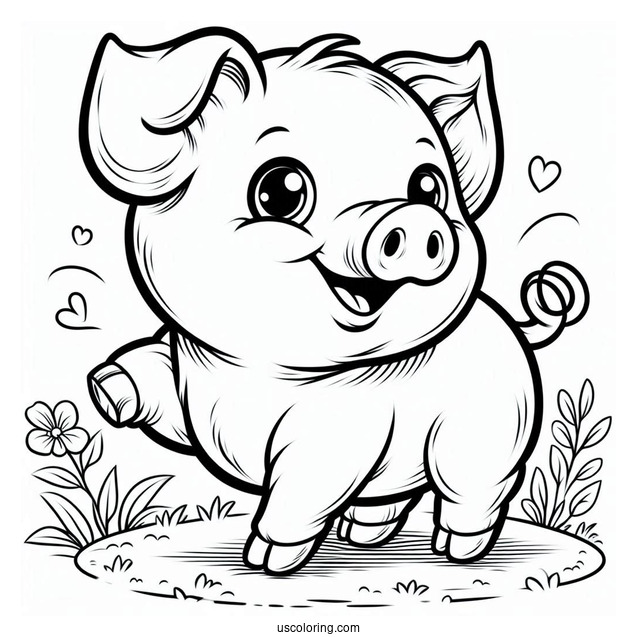 Porky Pig Coloring Sheet