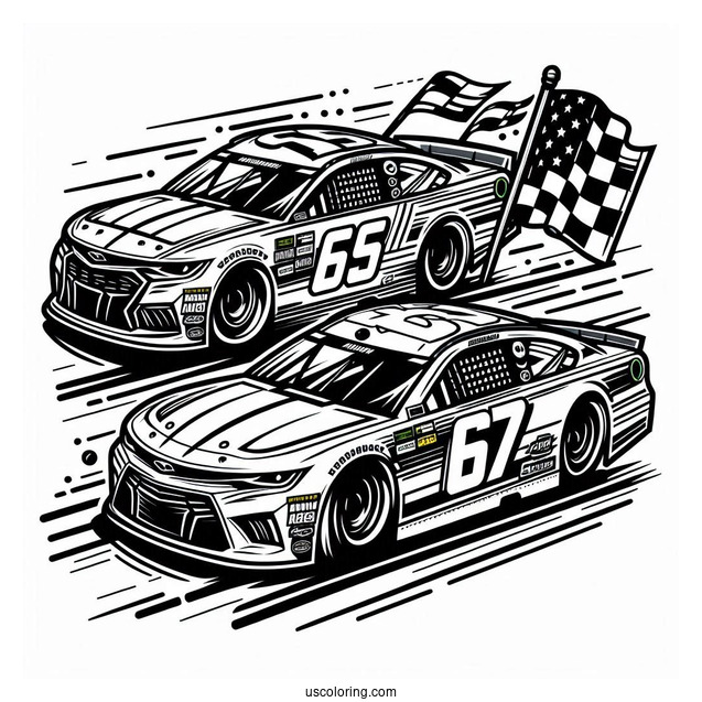 NASCAR Coloring Page Racing Logo