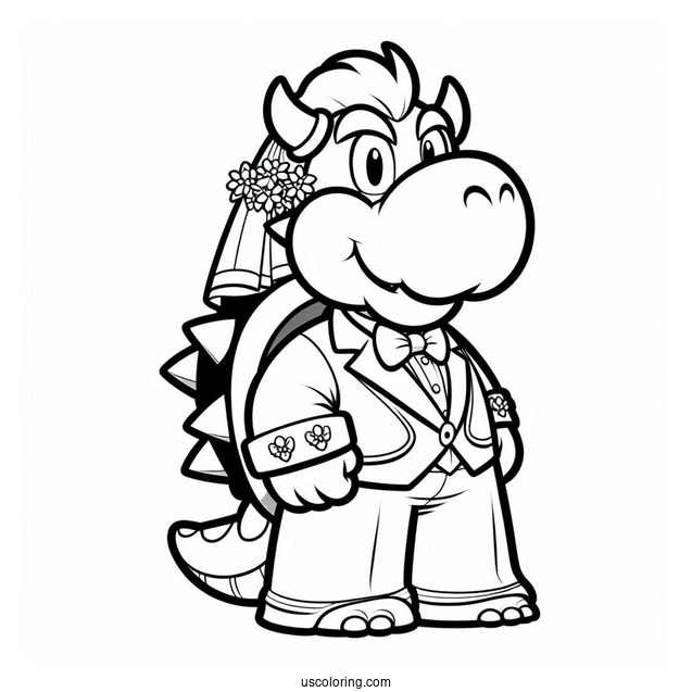 Bowser Dressed In Wedding Suit