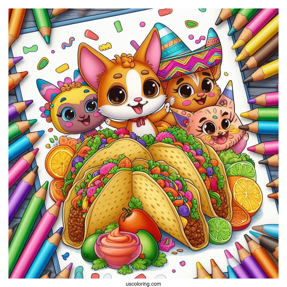 Taco Coloring Pages Featured Image v2