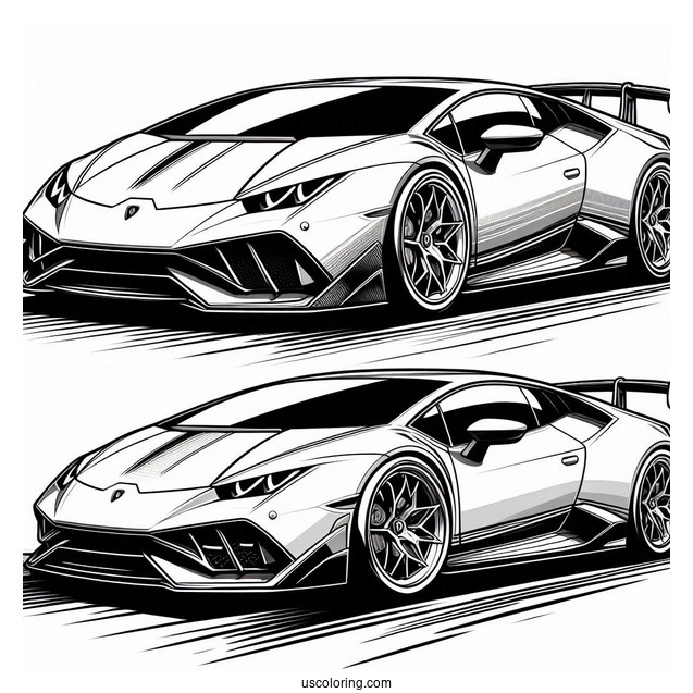 Lamborghini Huracan Coloring Page