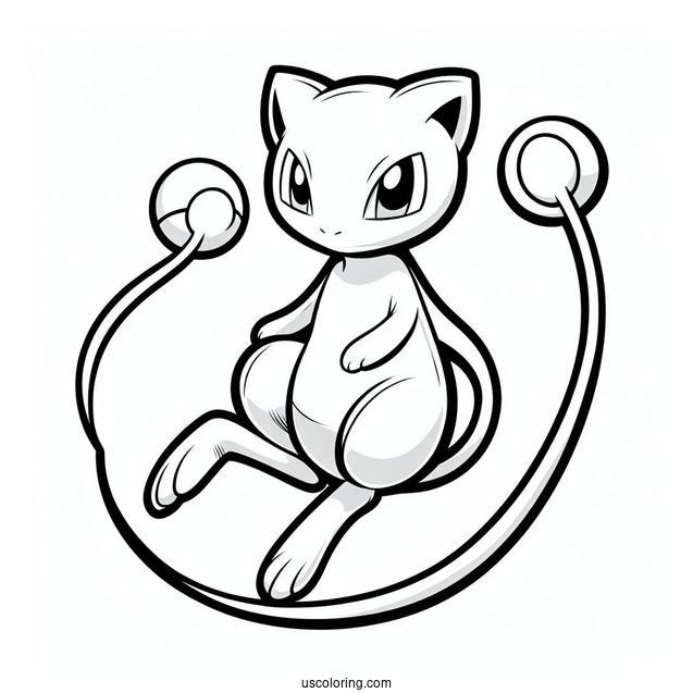 Mew Coloring Page Psywave Pokemon Card