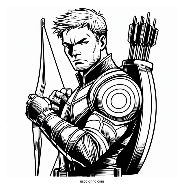 Hawkeye Clint Barton Coloring Page