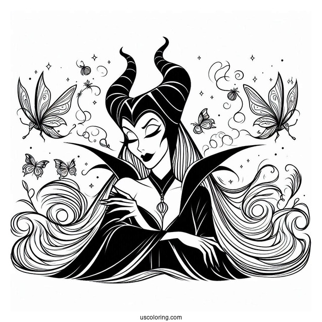 Maleficent From Sleeping Beauty Coloring Page