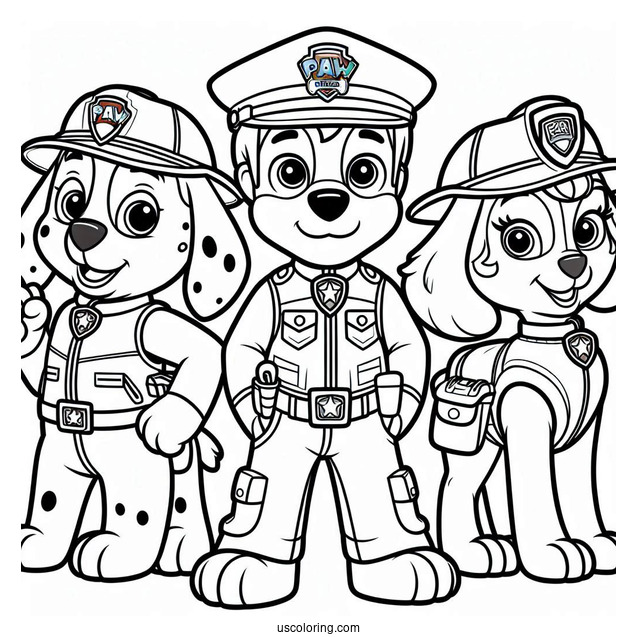 Coloring Page Of Main Paw Patrol Characters