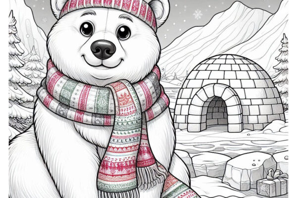 North Pole Coloring Pages Featured Image