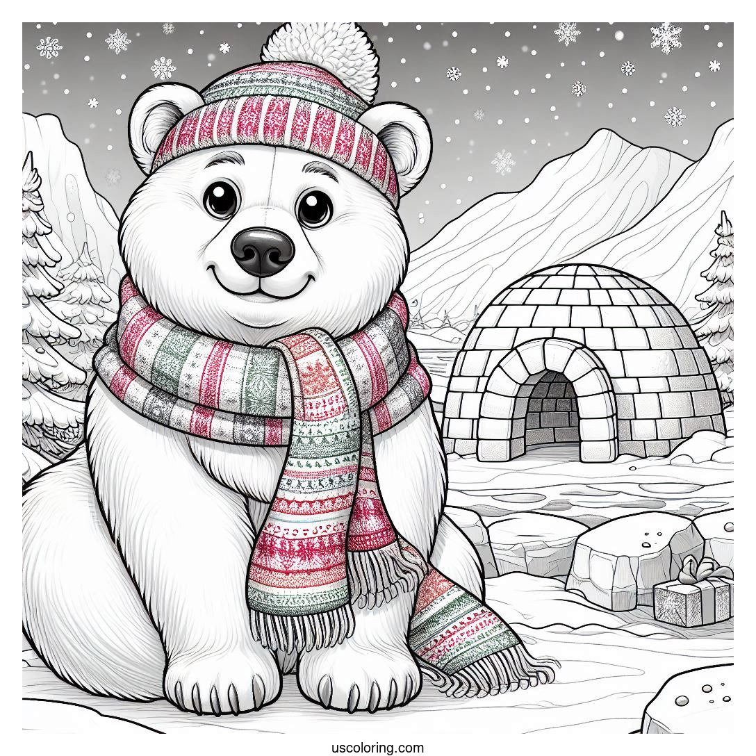 North Pole Coloring Pages Featured Image