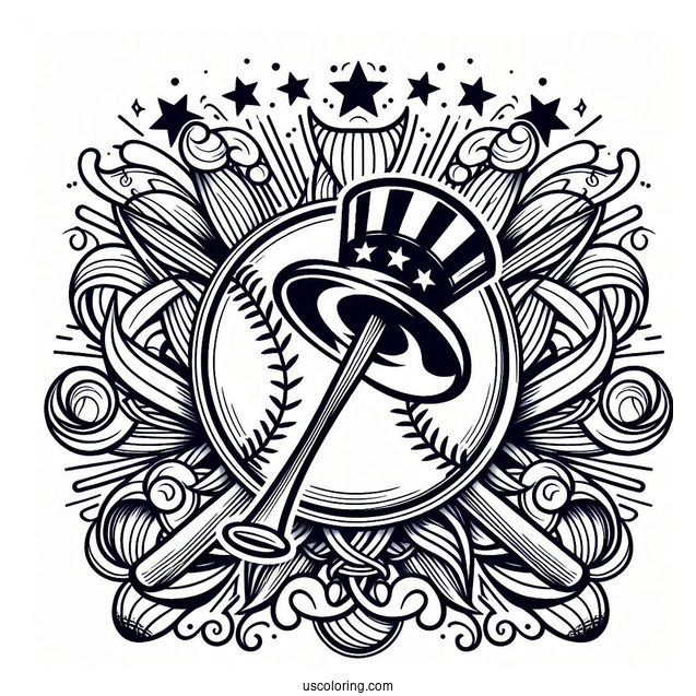 New York Yankees Baseball Team Logo To Color