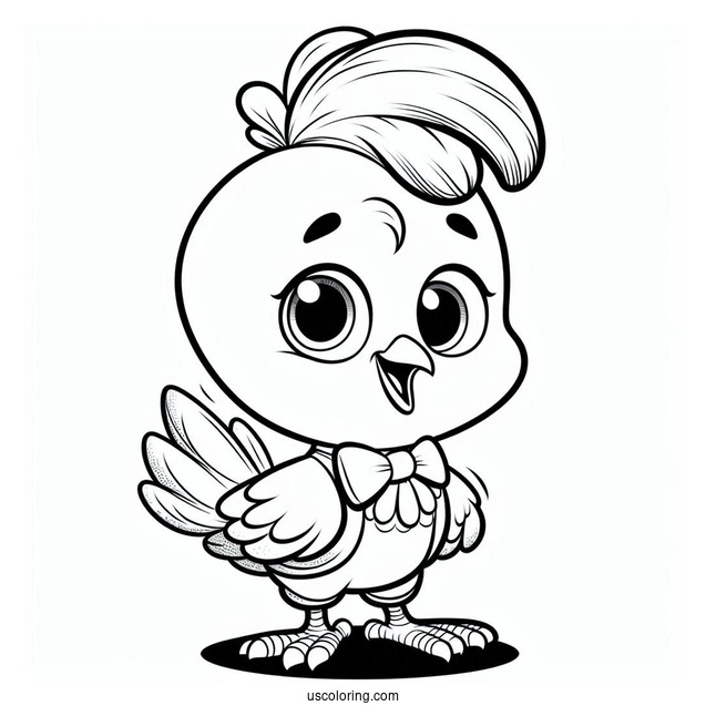 Coloring Page Of Ace Cluck From Chicken Little