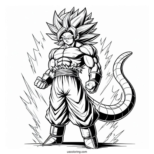 Dabura Standing Strong Dragon Ball Z Coloring Page