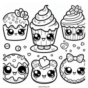 Coloring Sheet Of Kooky Cookie Shopkins For Preschoolers